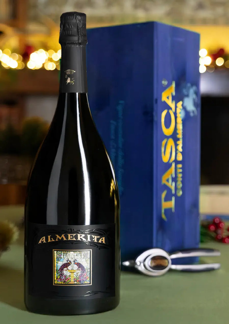Almerita Brut Magnum 2022 In Cassetta Di Legno Blu